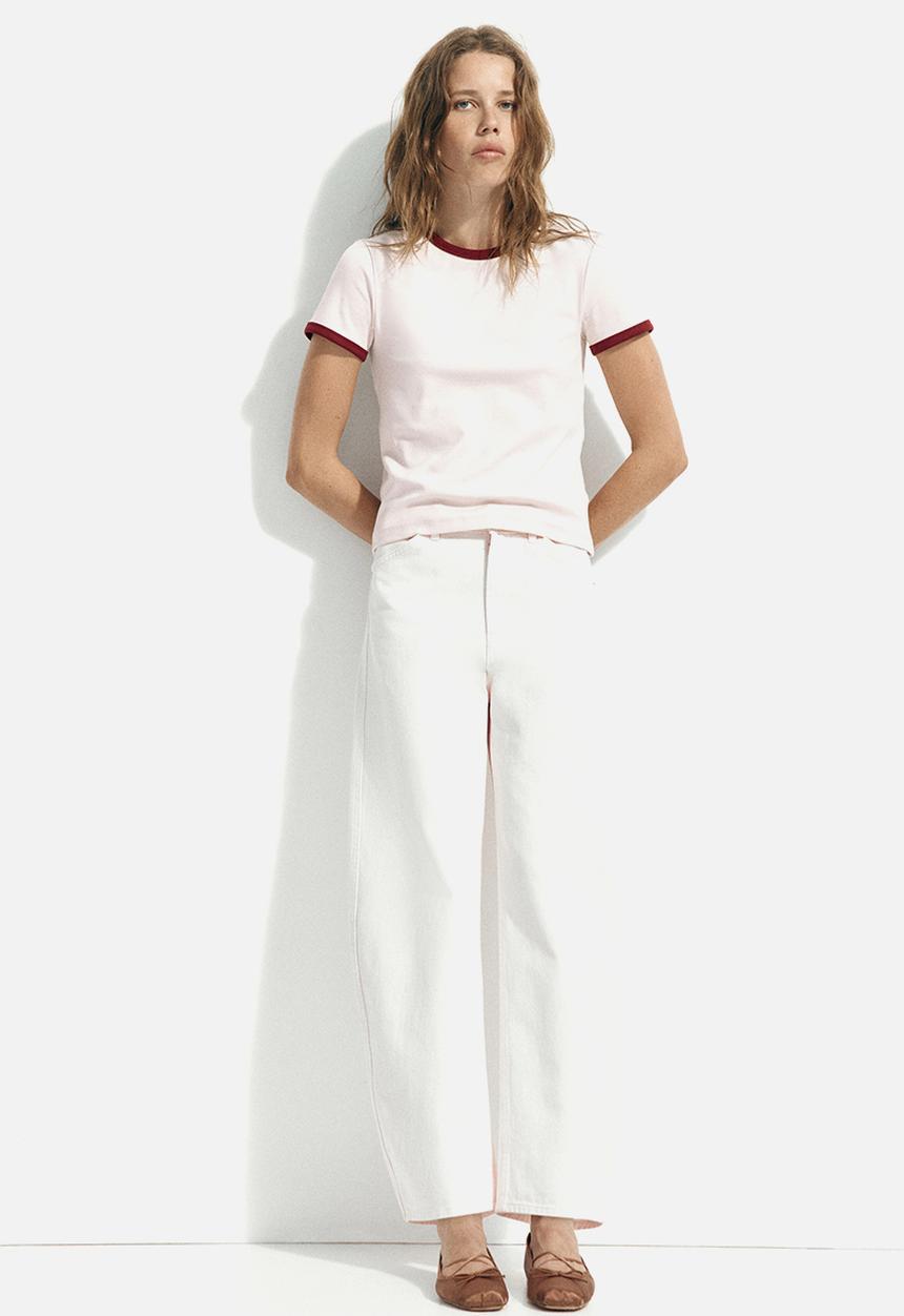H&M - Cotton T-shirt - light pink