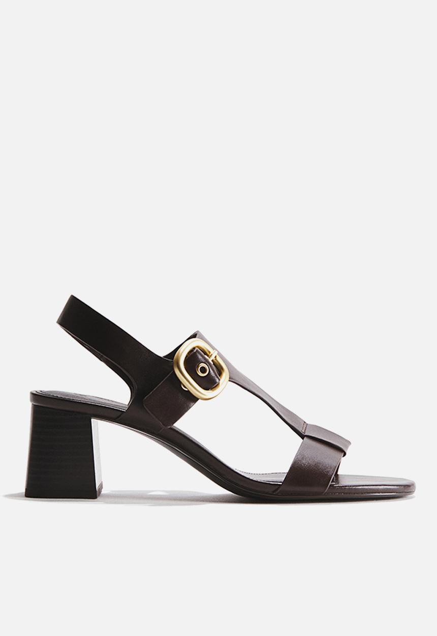 H&M - Block-heeled sandals - dark brown