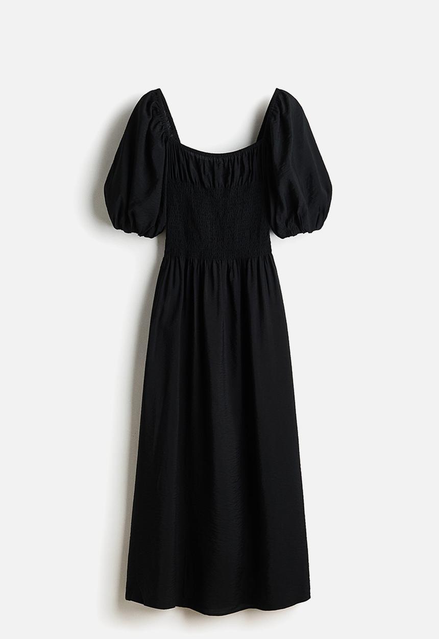 H&M - Smocked-waist dress - black