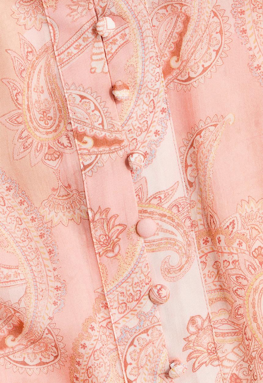 H&M - Oversized lyocell blouse - light pink/paisley pattern