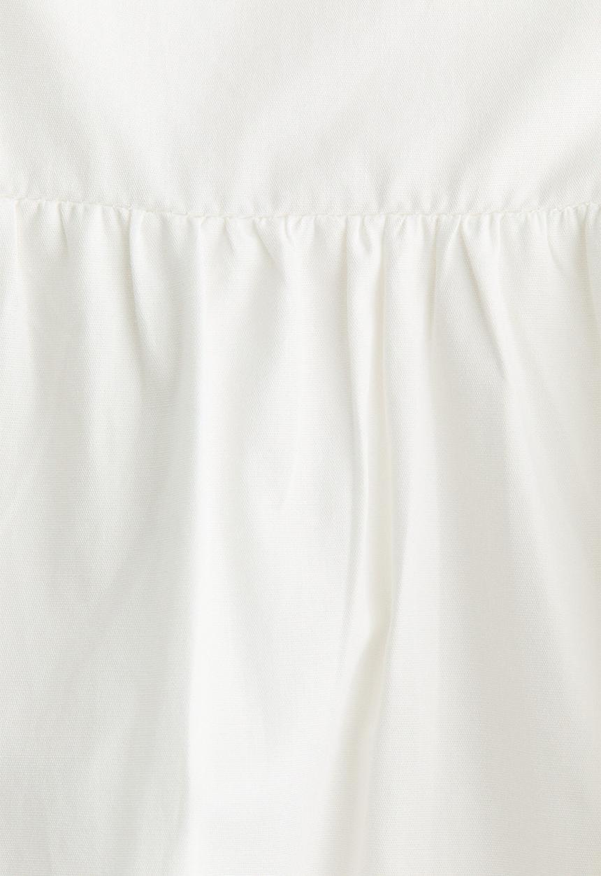 H&M - Flared-skirt cotton dress - white
