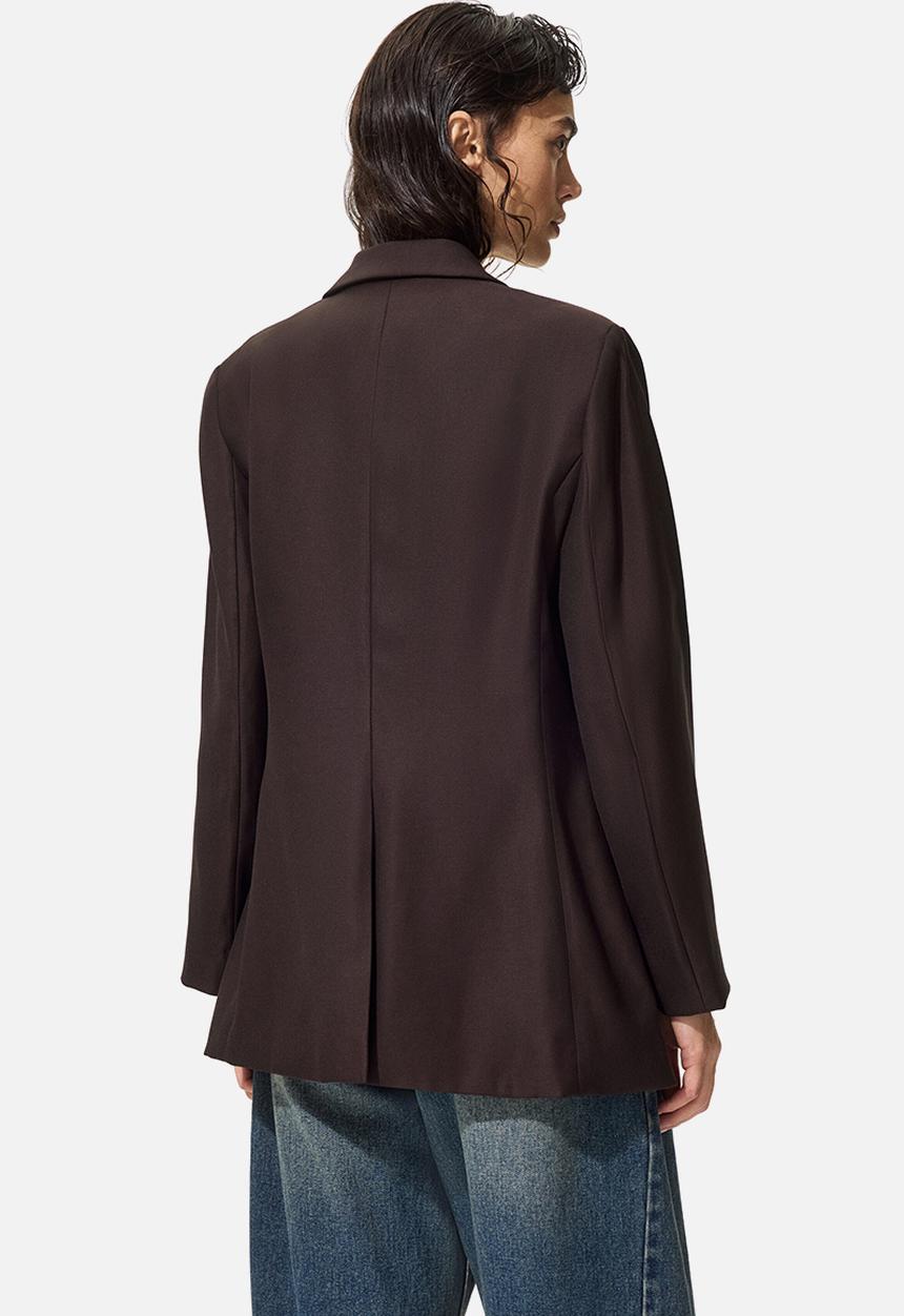 H&M - Single-breasted blazer - dark brown