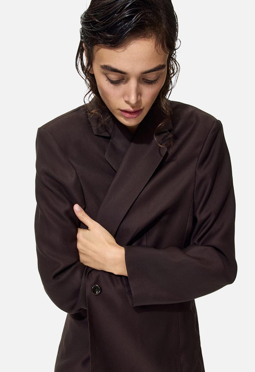 H&M - Single-breasted blazer - dark brown