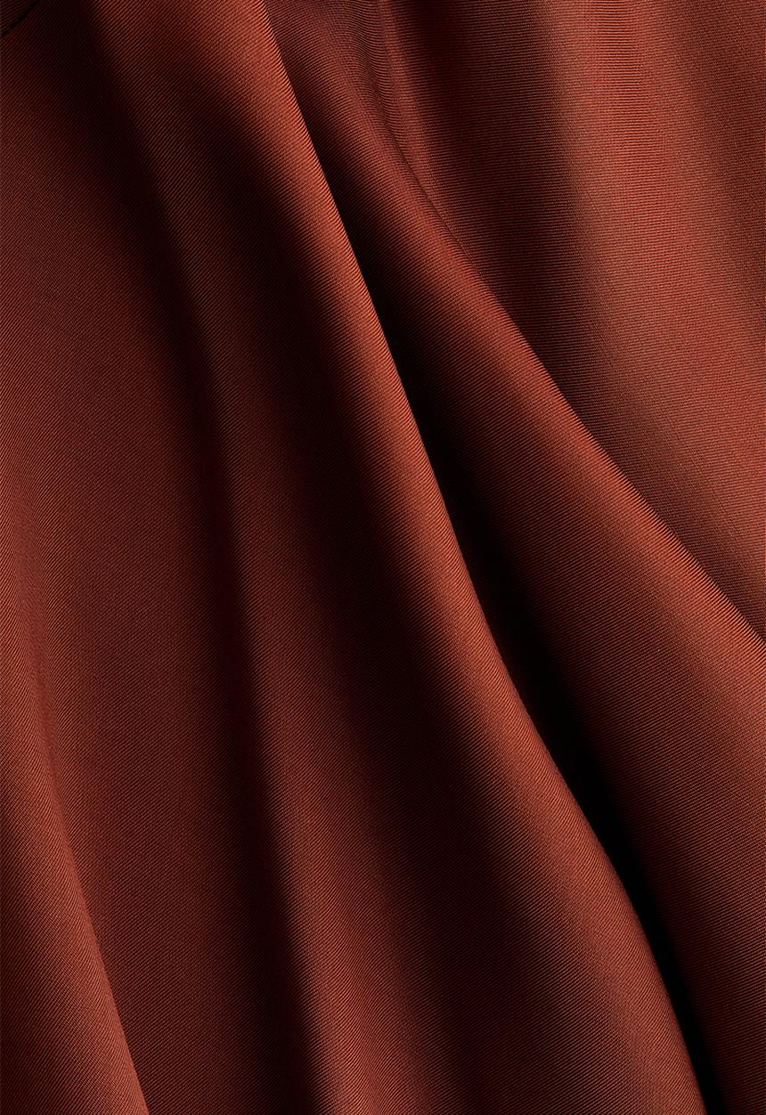 H&M - Asymmetric viscose skirt - rust brown