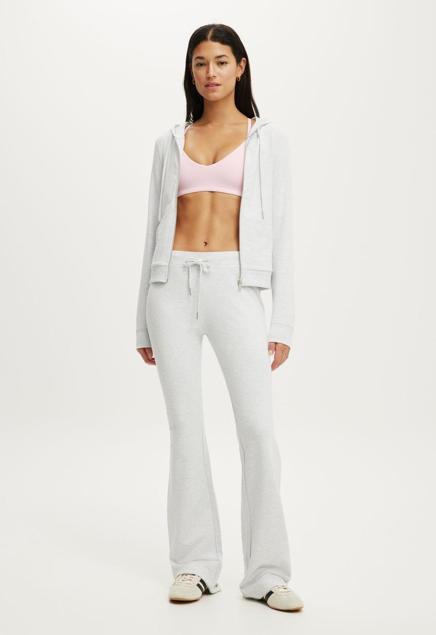 Cotton On - Stretch Fleece Fitted Zip Through - Cloudy Grey Marle