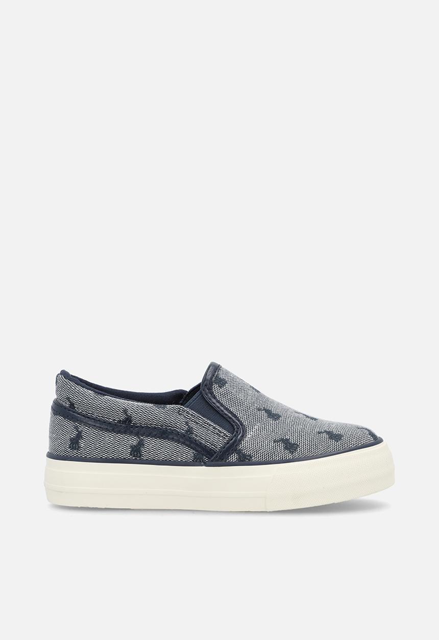 POLO - Kids Jacquard Slip On Sneaker  - Navy
