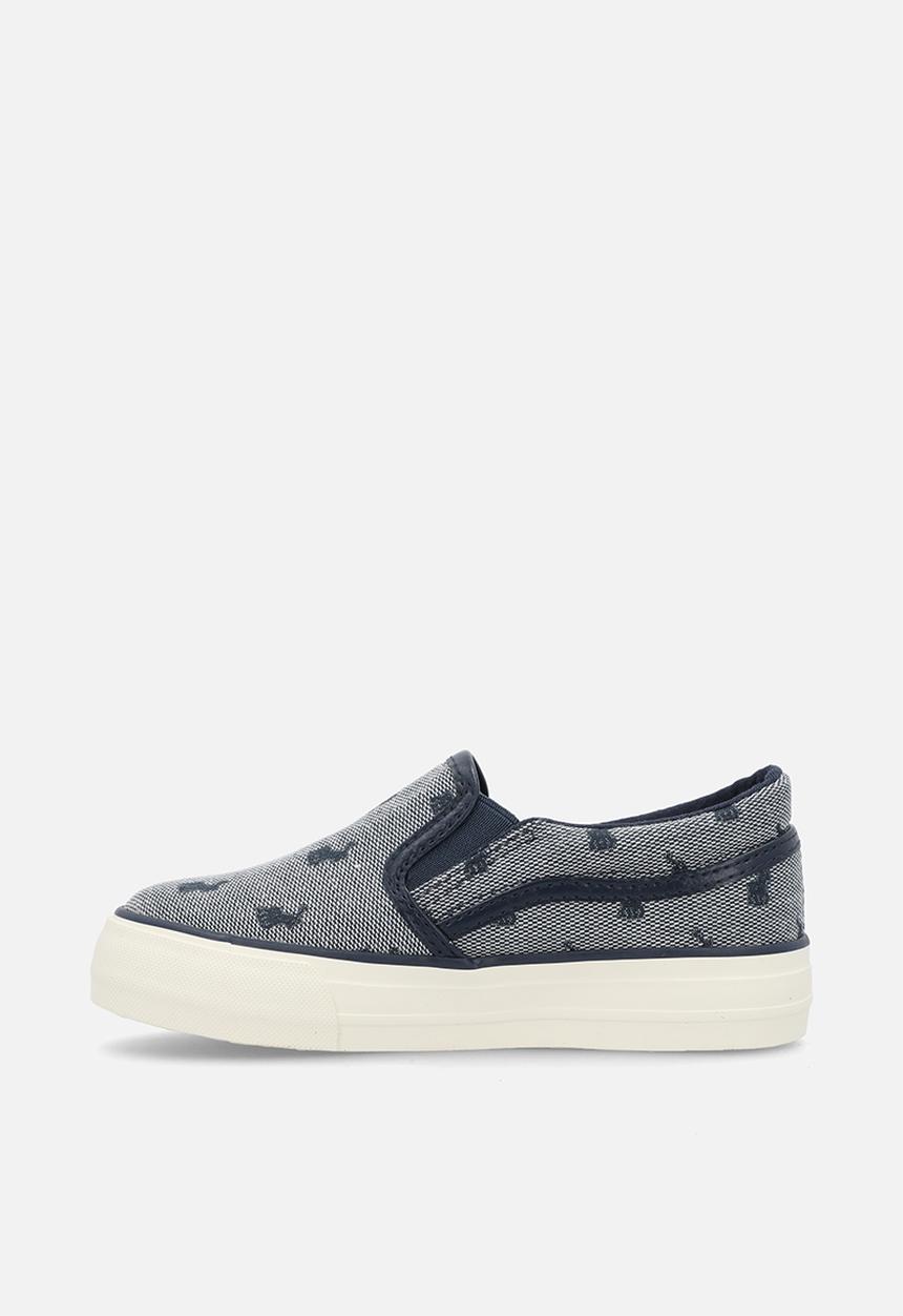 POLO - Kids Jacquard Slip On Sneaker  - Navy