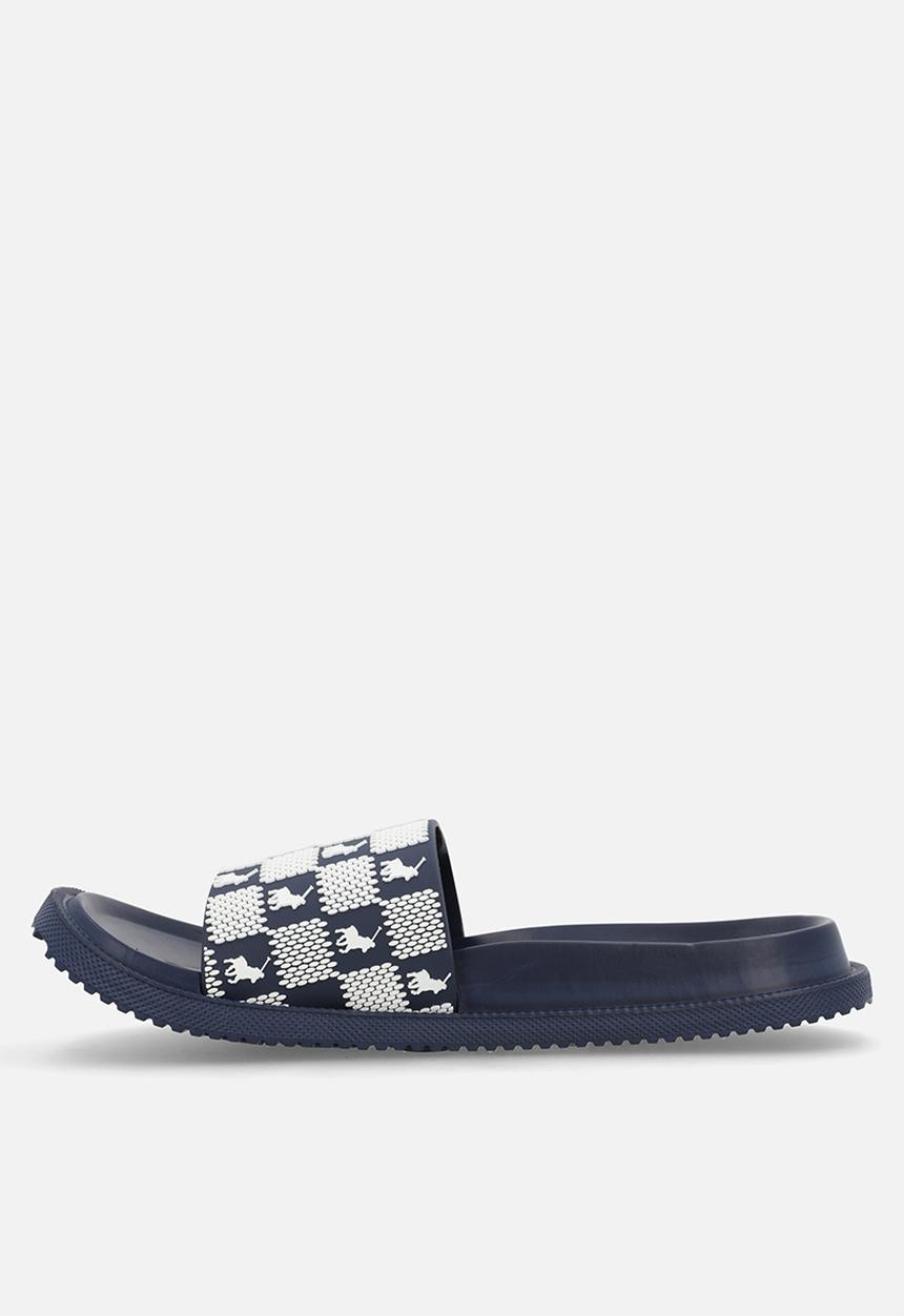 POLO - Monogram Moulded Slide - Navy