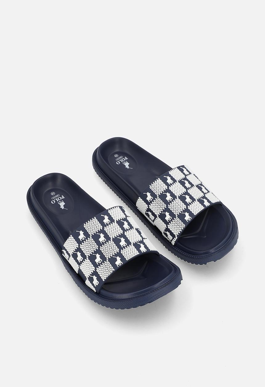 POLO - Monogram Moulded Slide - Navy