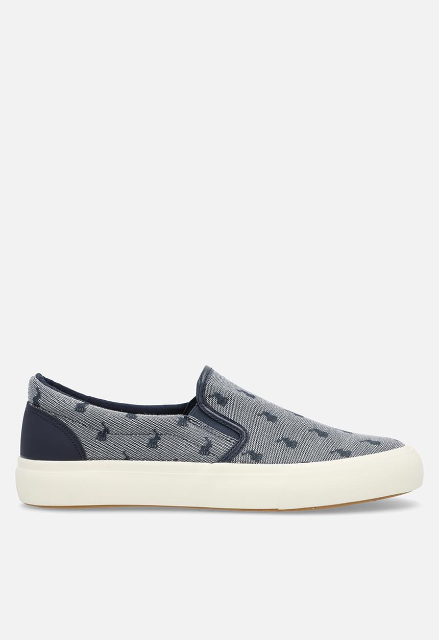 POLO - Jacquard Monogram Slip On - Blue