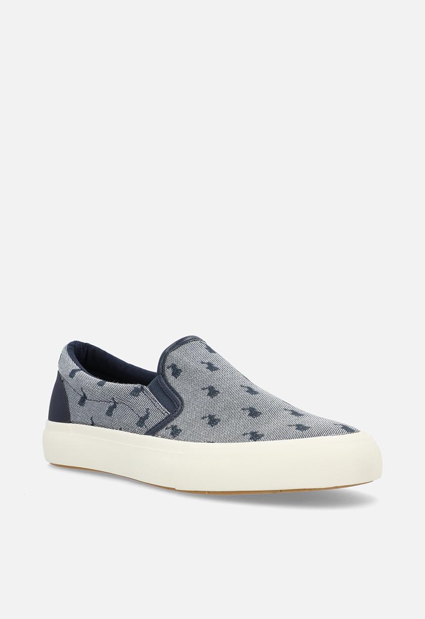 POLO - Jacquard Monogram Slip On - Blue