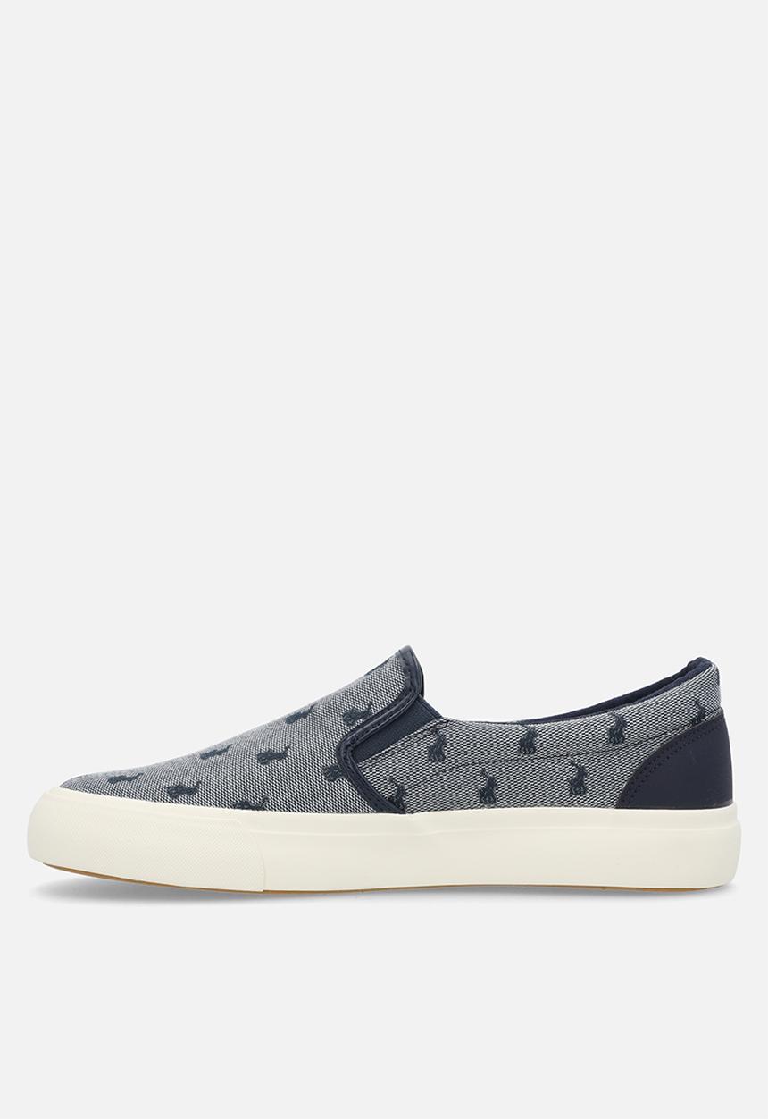 POLO - Jacquard Monogram Slip On - Blue