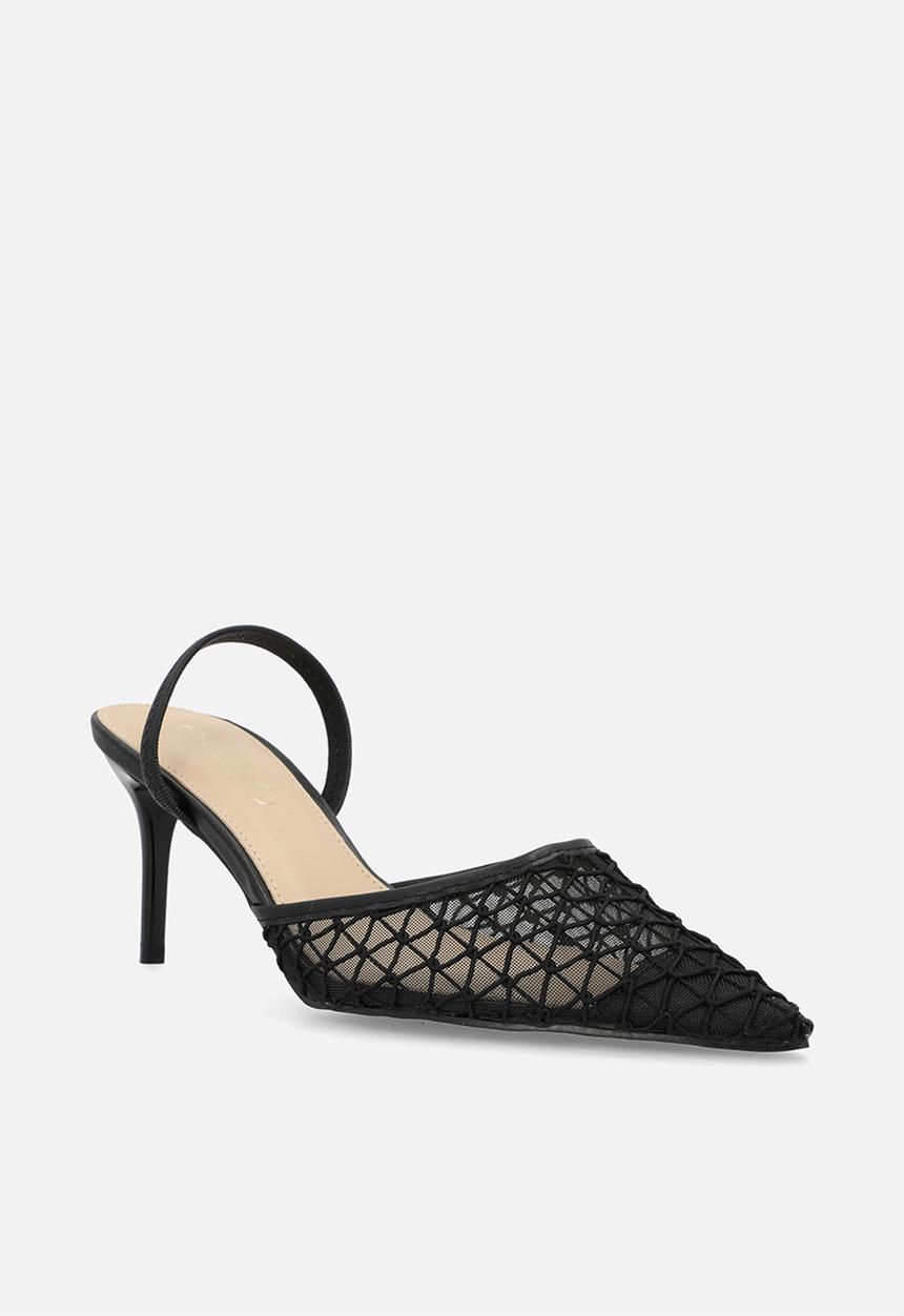 Miss Black - Gallery 9 embroidery heel - black