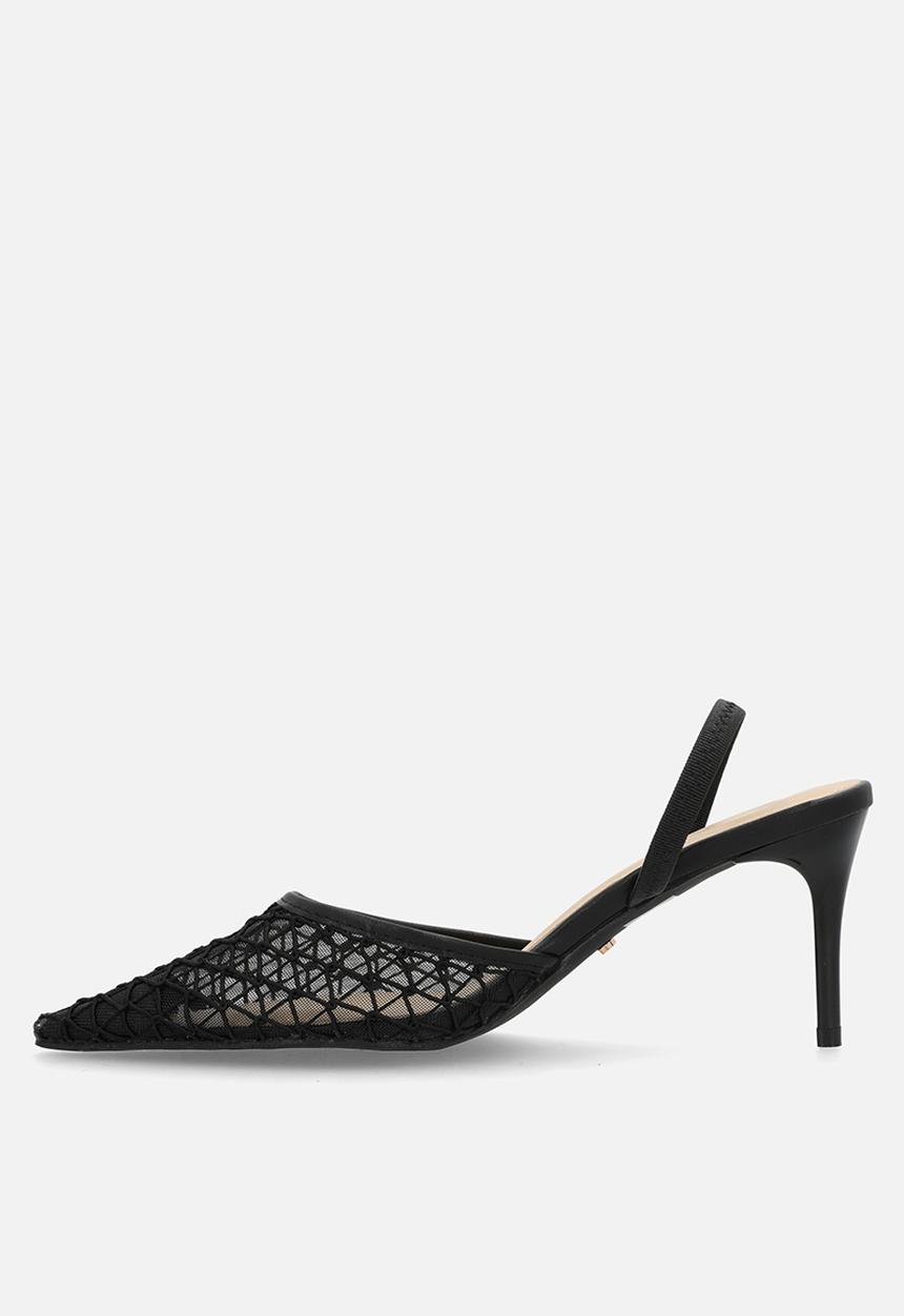 Miss Black - Gallery 9 embroidery heel - black