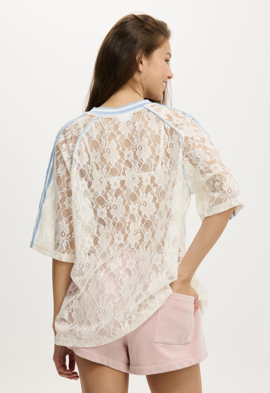 Cotton On - The Raglan Graphic Jersey Tee - 88/Gardenia