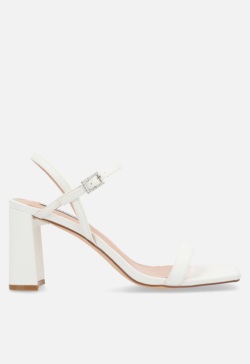Madison® - Believe open toe ankle strap - white