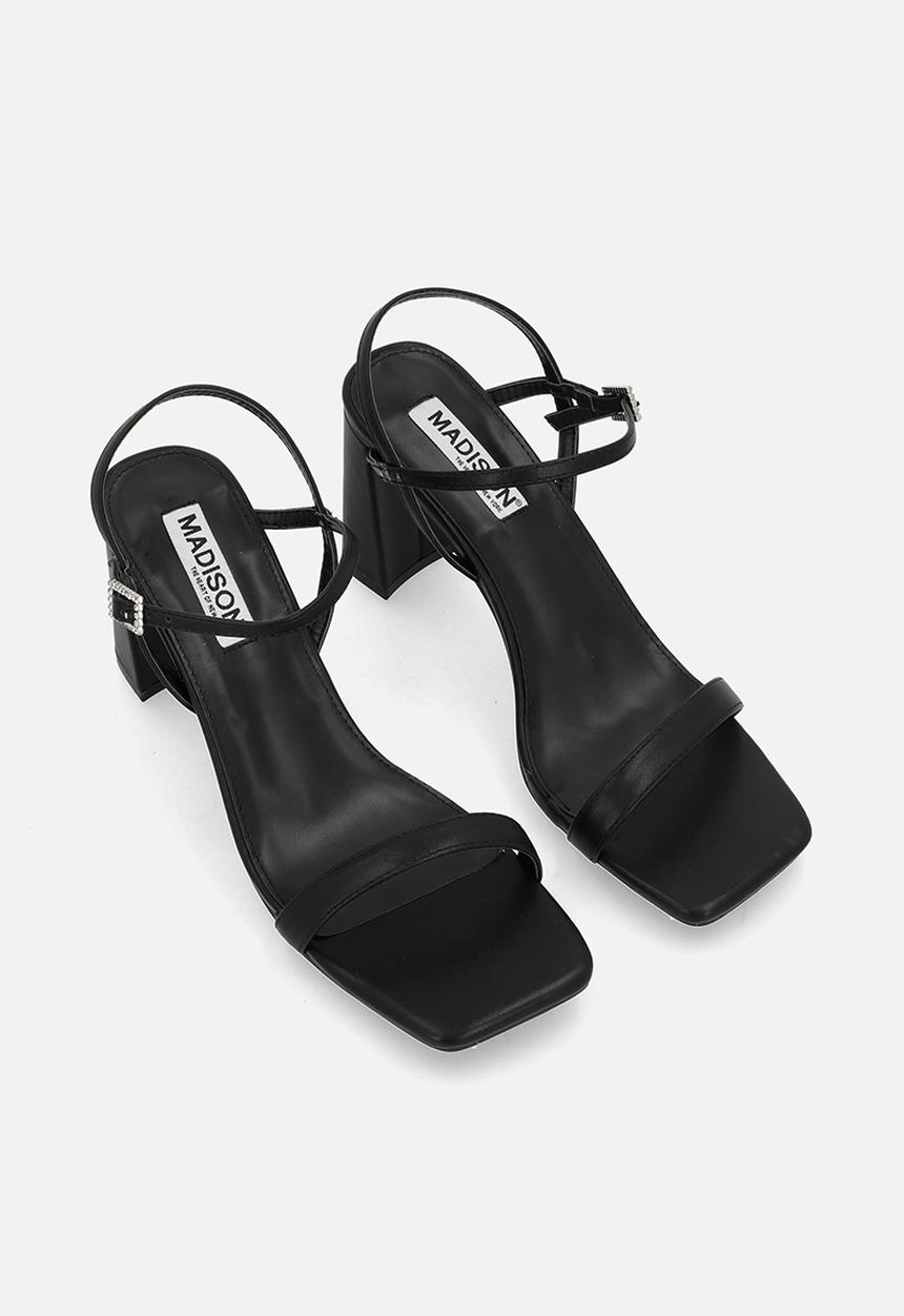 Madison® - Believe open toe ankle strap - black