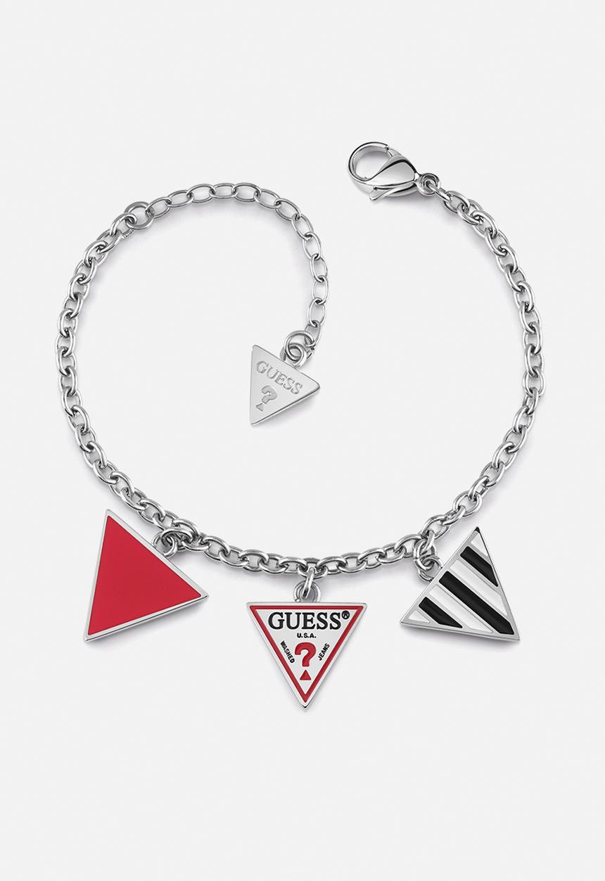 GUESS - La Guessers Small Chain & Logo Bracelet - Silver