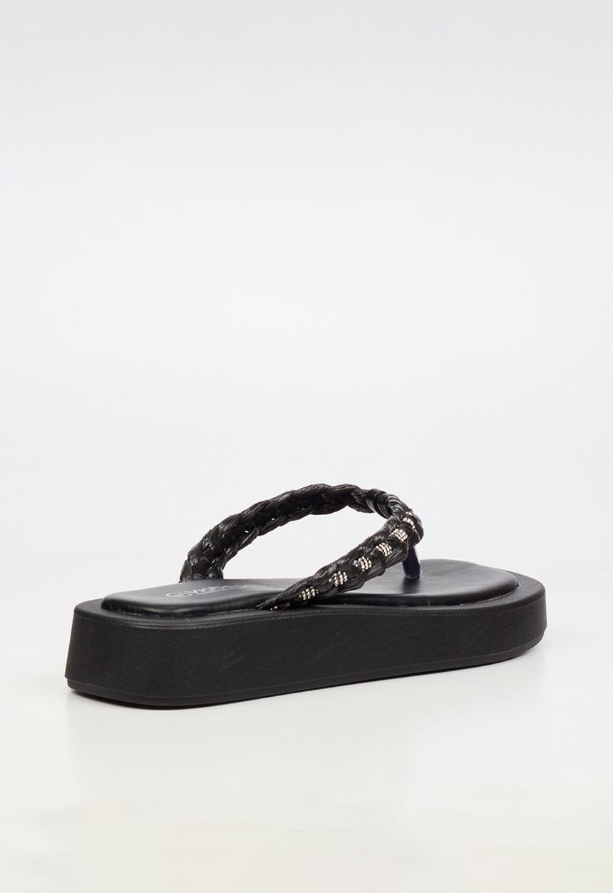 Viabeach - Coconut 11 braided thick sandal - black
