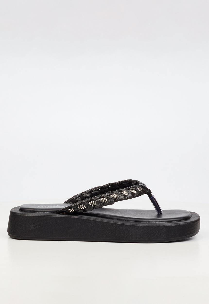 Viabeach - Coconut 11 braided thick sandal - black