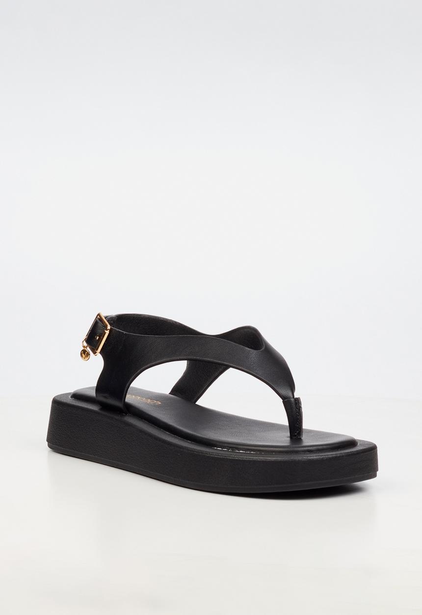 Viabeach - Coconut 13 toe thong thick sandal - black
