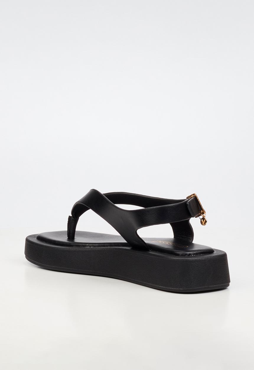 Viabeach - Coconut 13 toe thong thick sandal - black