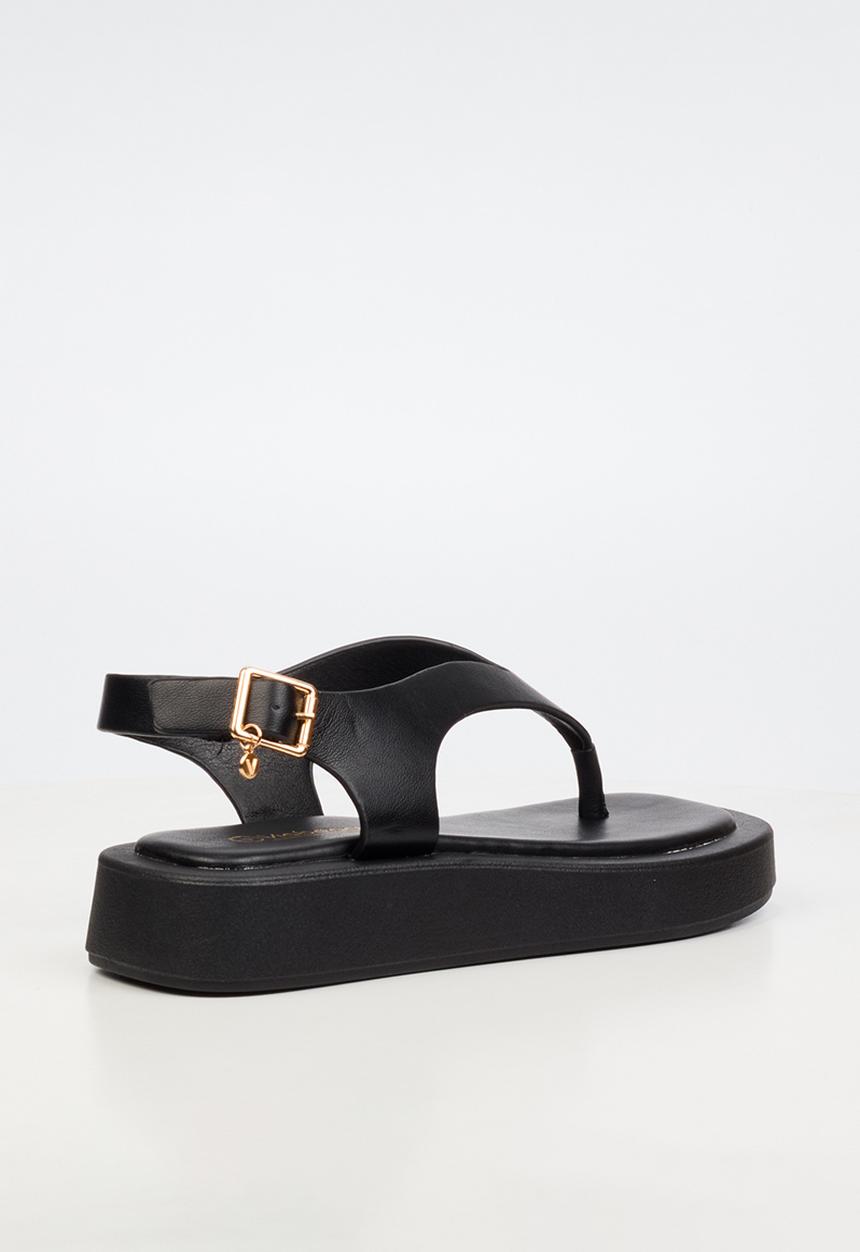 Viabeach - Coconut 13 toe thong thick sandal - black