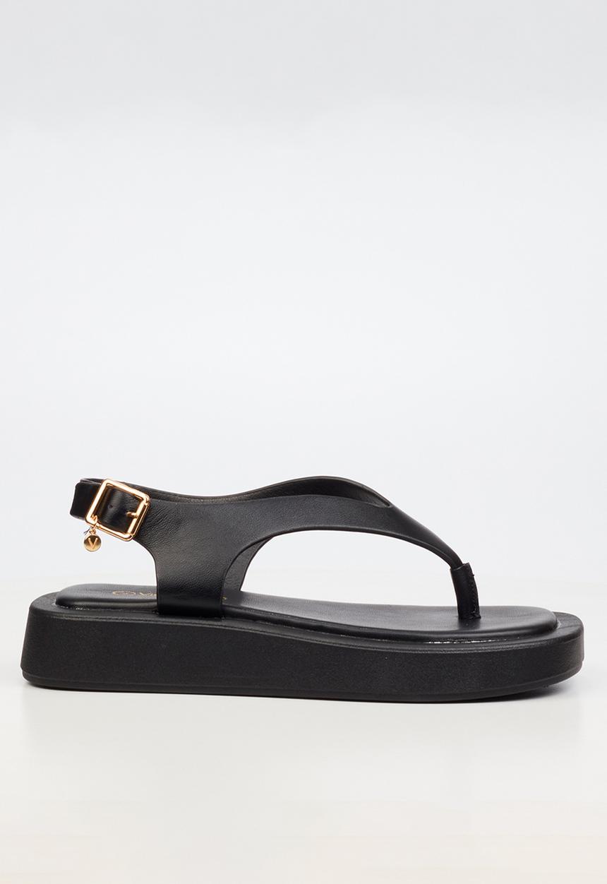 Viabeach - Coconut 13 toe thong thick sandal - black