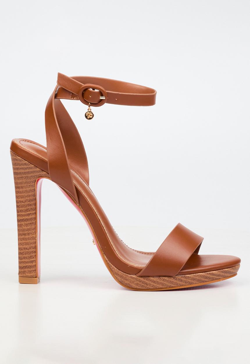 Miss Black - Mia 1 classic platform heel - tan