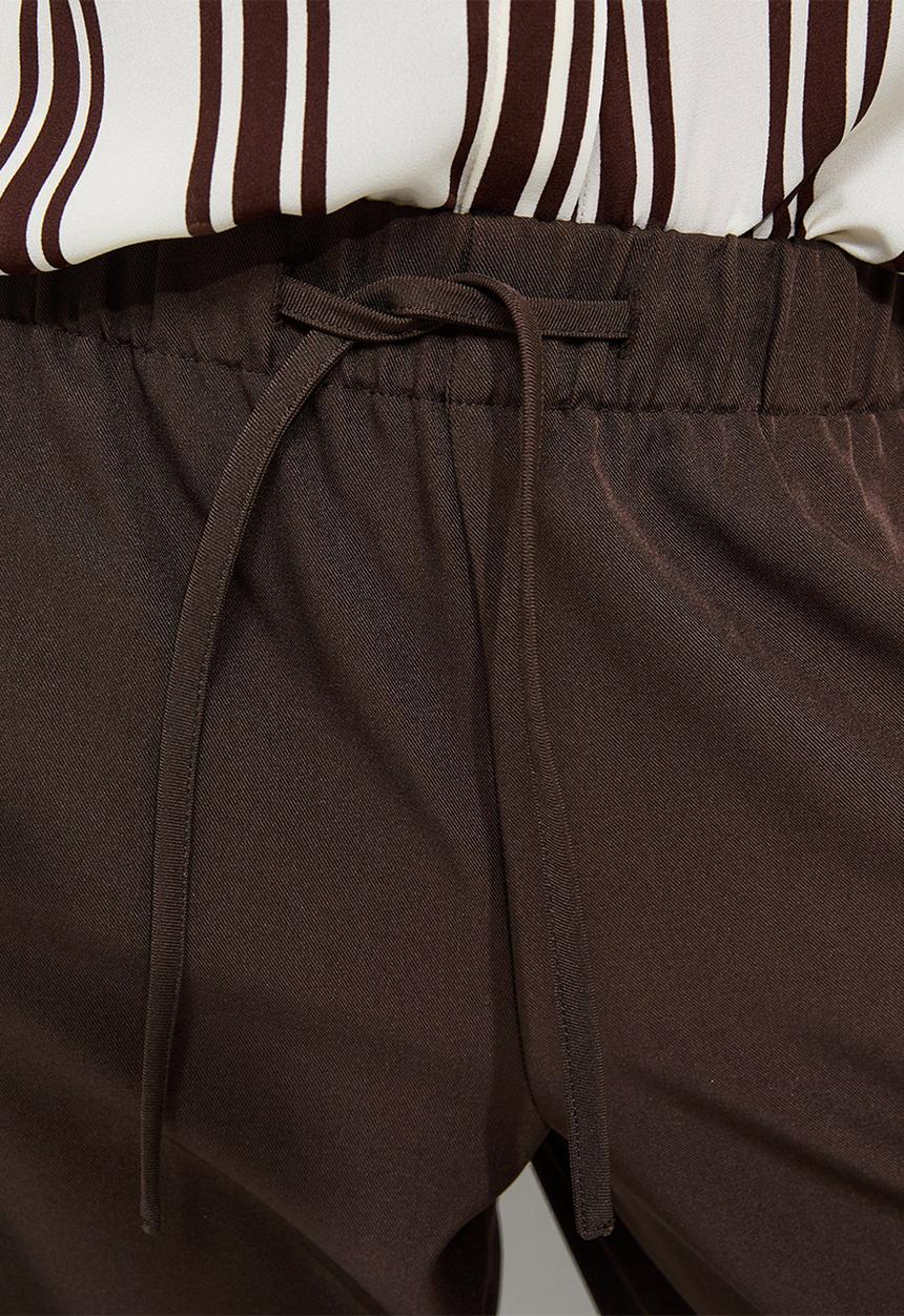 New Look - Felix pvl pull on wide leg trousers - brown