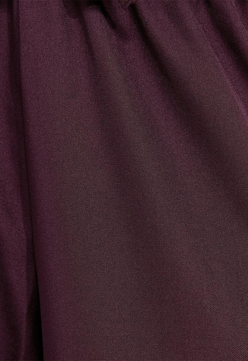 New Look - Felix pvl pull on wide leg trousers - dark burgundy