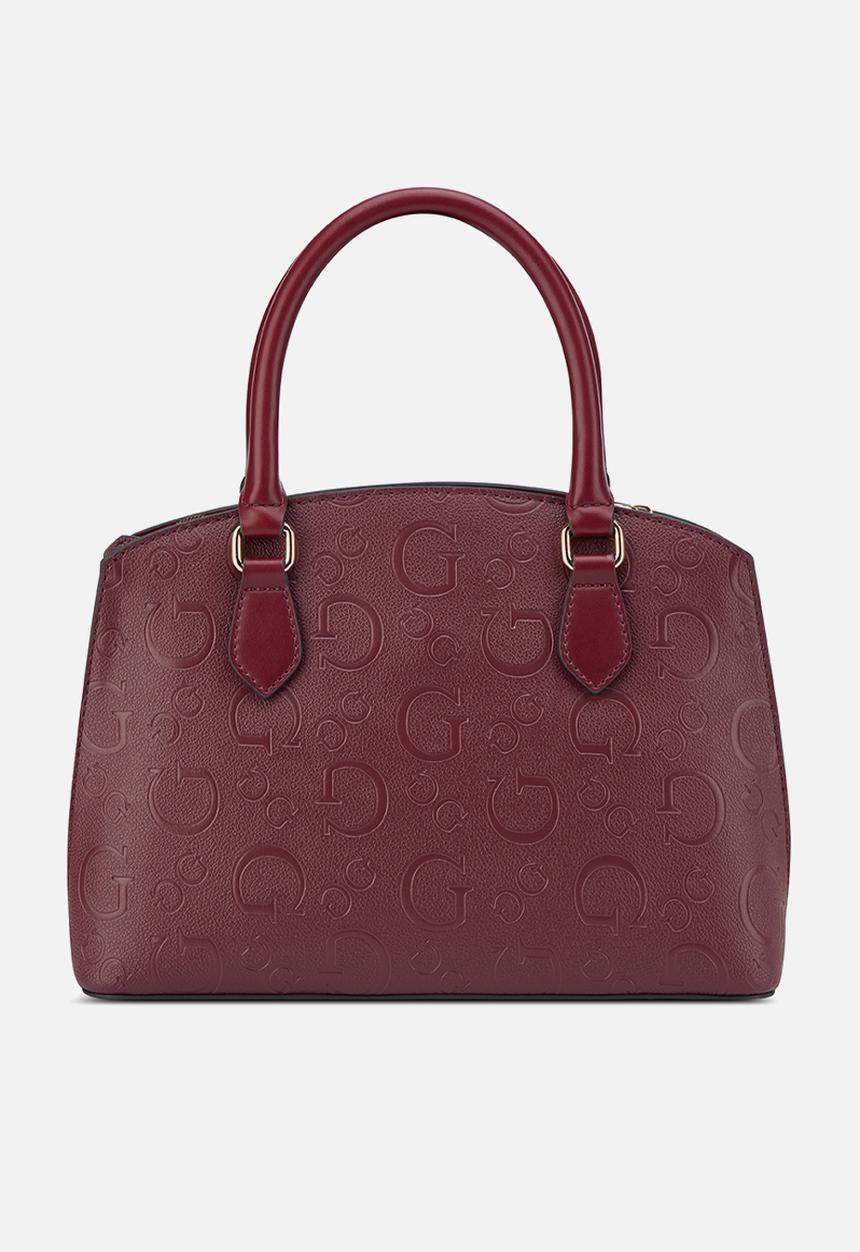 GUESS - Jeanine satchel bag - oxblood