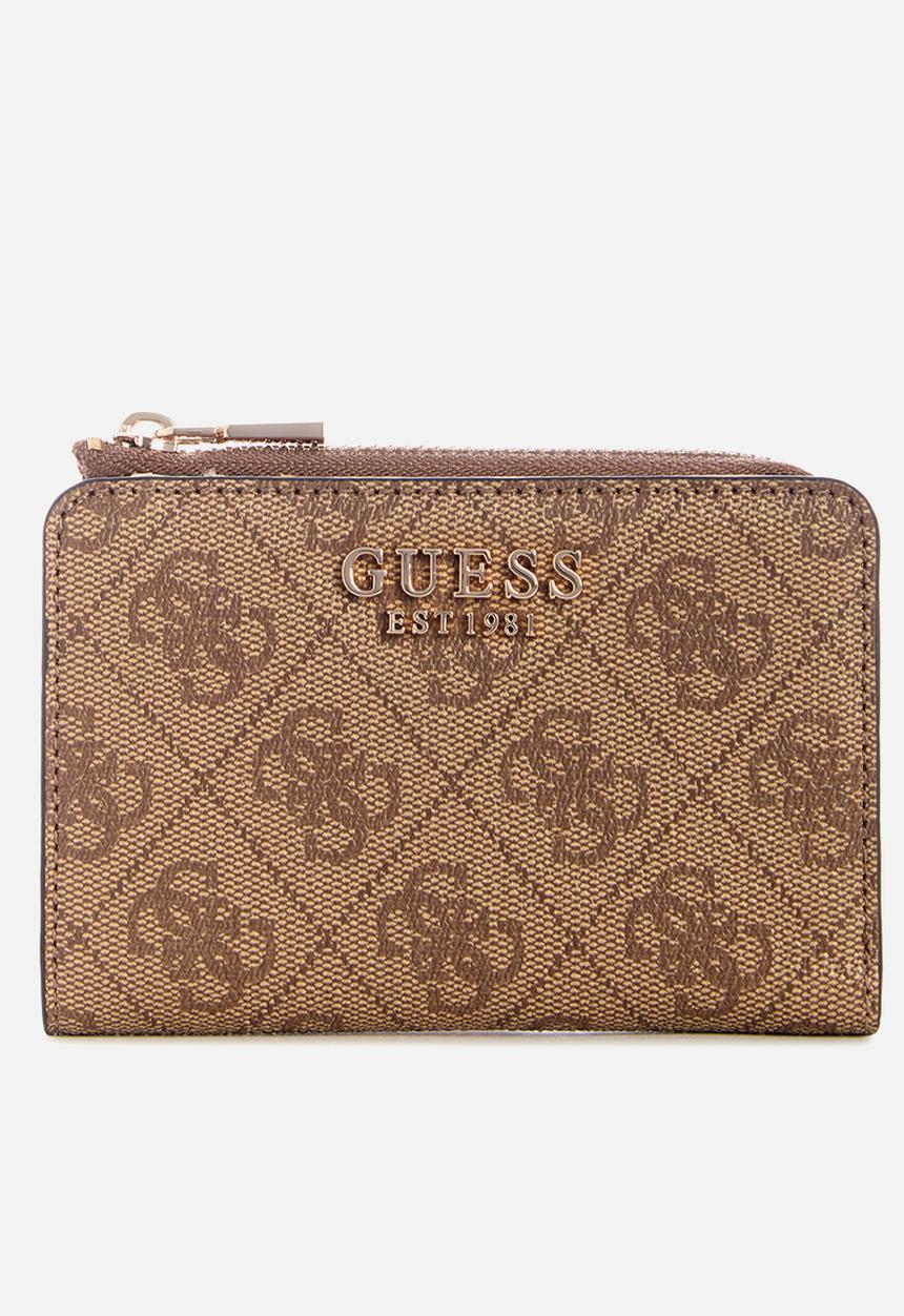 GUESS - Slg Laurel ii Slg Zip Arnd Crd Cse - Latte Logo