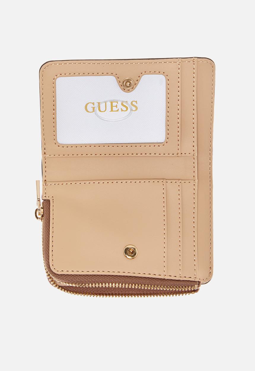 GUESS - Slg Laurel ii Slg Zip Arnd Crd Cse - Latte Logo