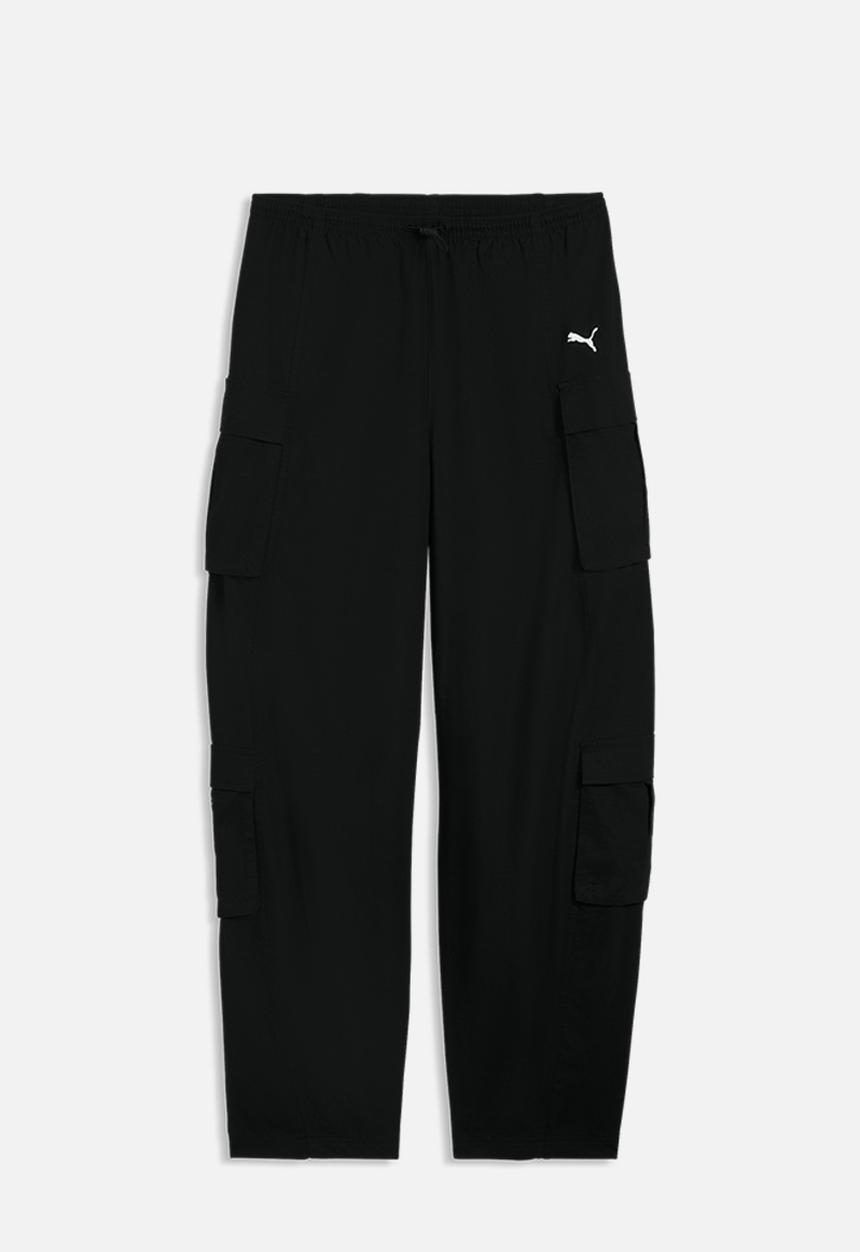 PUMA - Ess Relaxed Barrel Ripstop Cargo Slouchy Pants - Puma Black