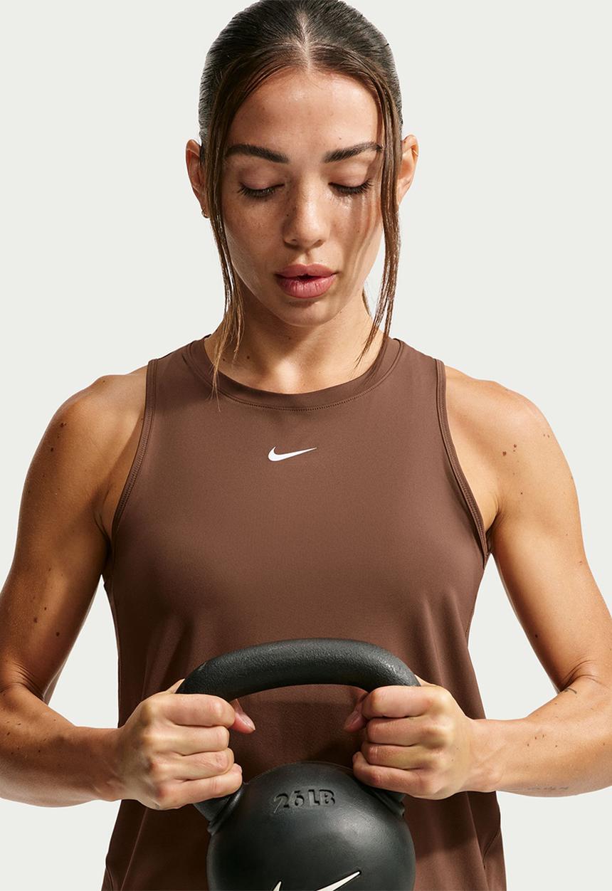 Nike - W Nk One Classic Dri-Fit Tank Top - Cacaowow/White