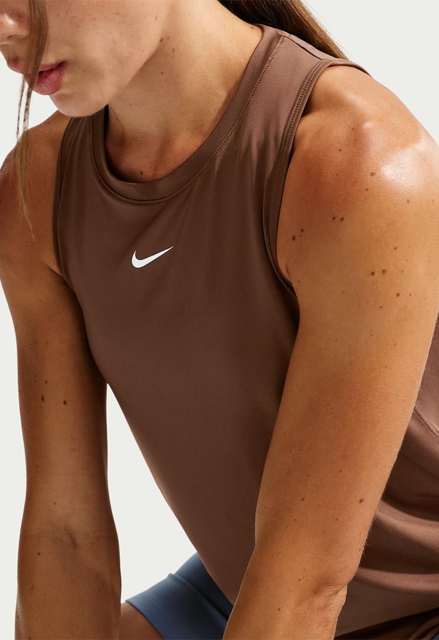 Nike - W Nk One Classic Dri-Fit Tank Top - Cacaowow/White