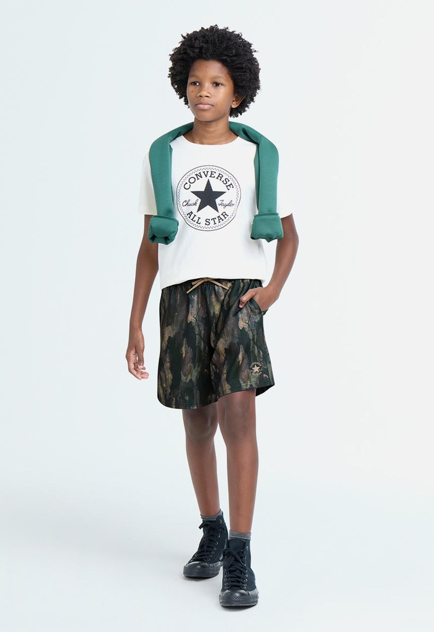 Converse - Cnvb Tree Bark Aop Short - Vintage Cargo / Black
