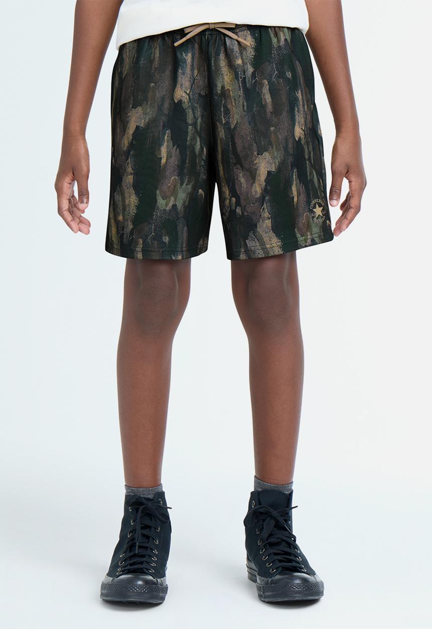 Converse - Cnvb Tree Bark Aop Short - Vintage Cargo / Black