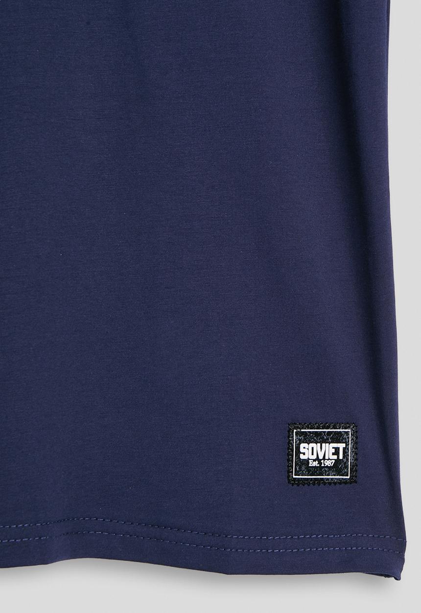 SOVIET - Boys S/Slv Crew Neck Box Tee - Navy