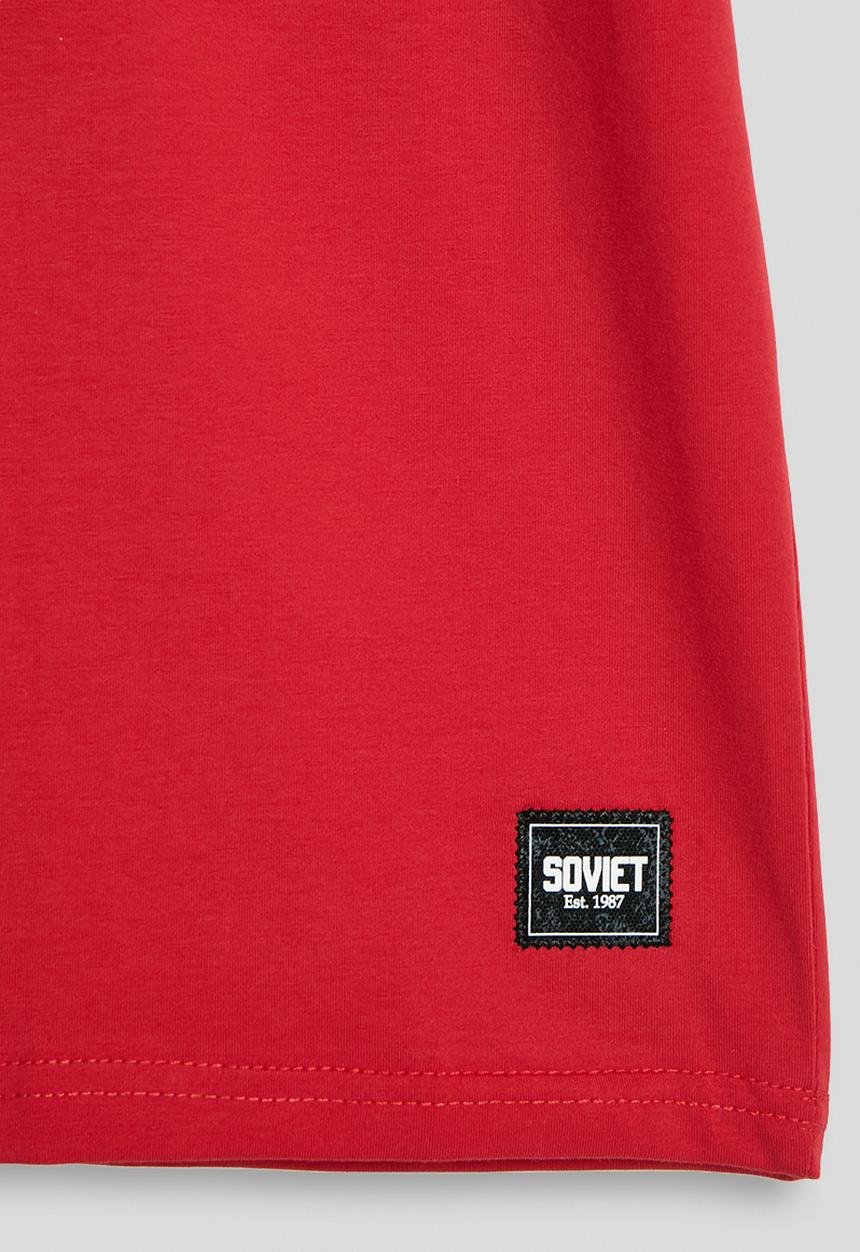 SOVIET - Boys S/Slv Crew Neck Box Tee - Red