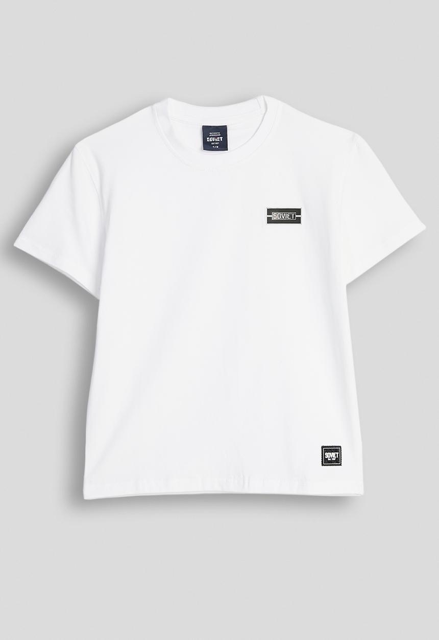 SOVIET - Boys S/Slv Crew Neck Box Tee - White