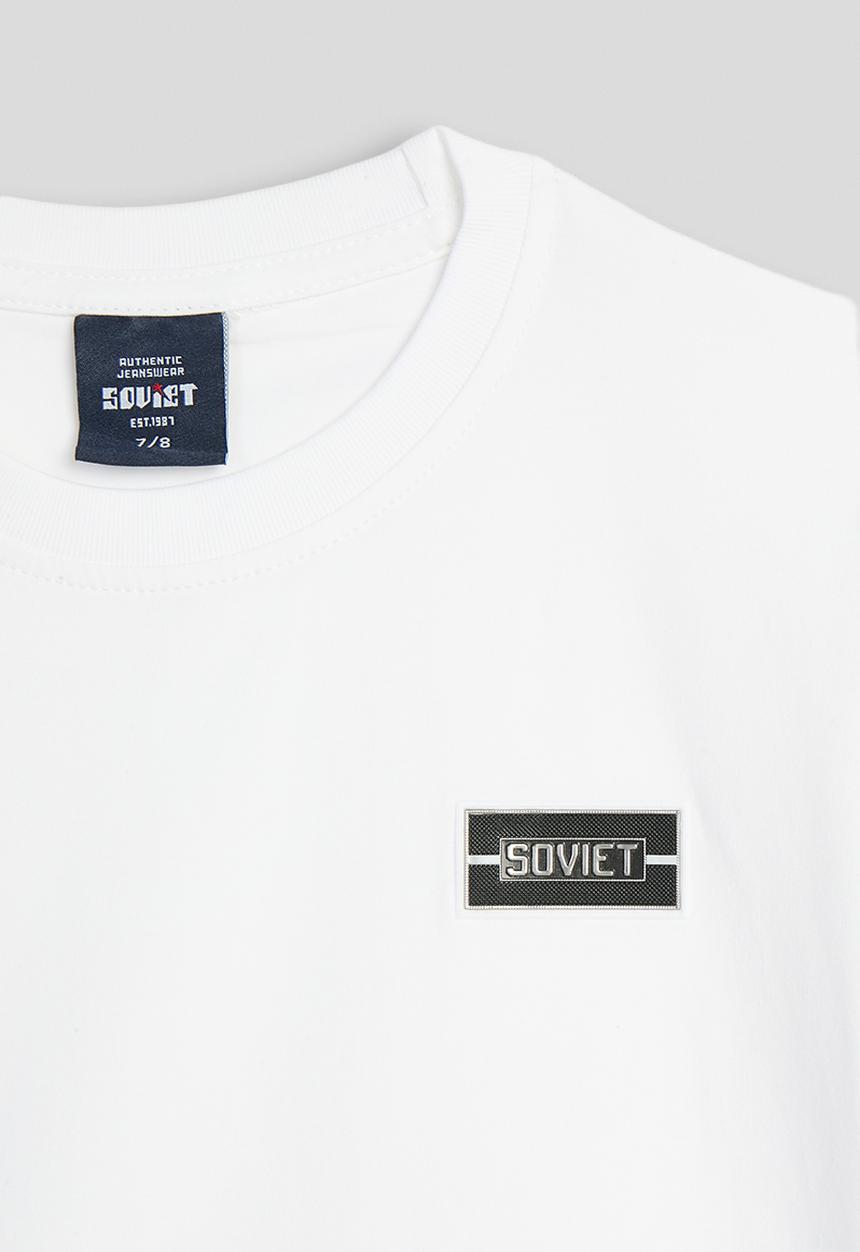 SOVIET - Boys S/Slv Crew Neck Box Tee - White