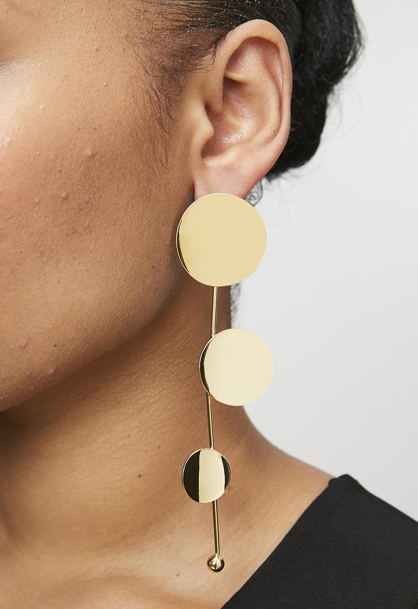 Tessa Design - Mabry Disk Drop Earrings - Gold