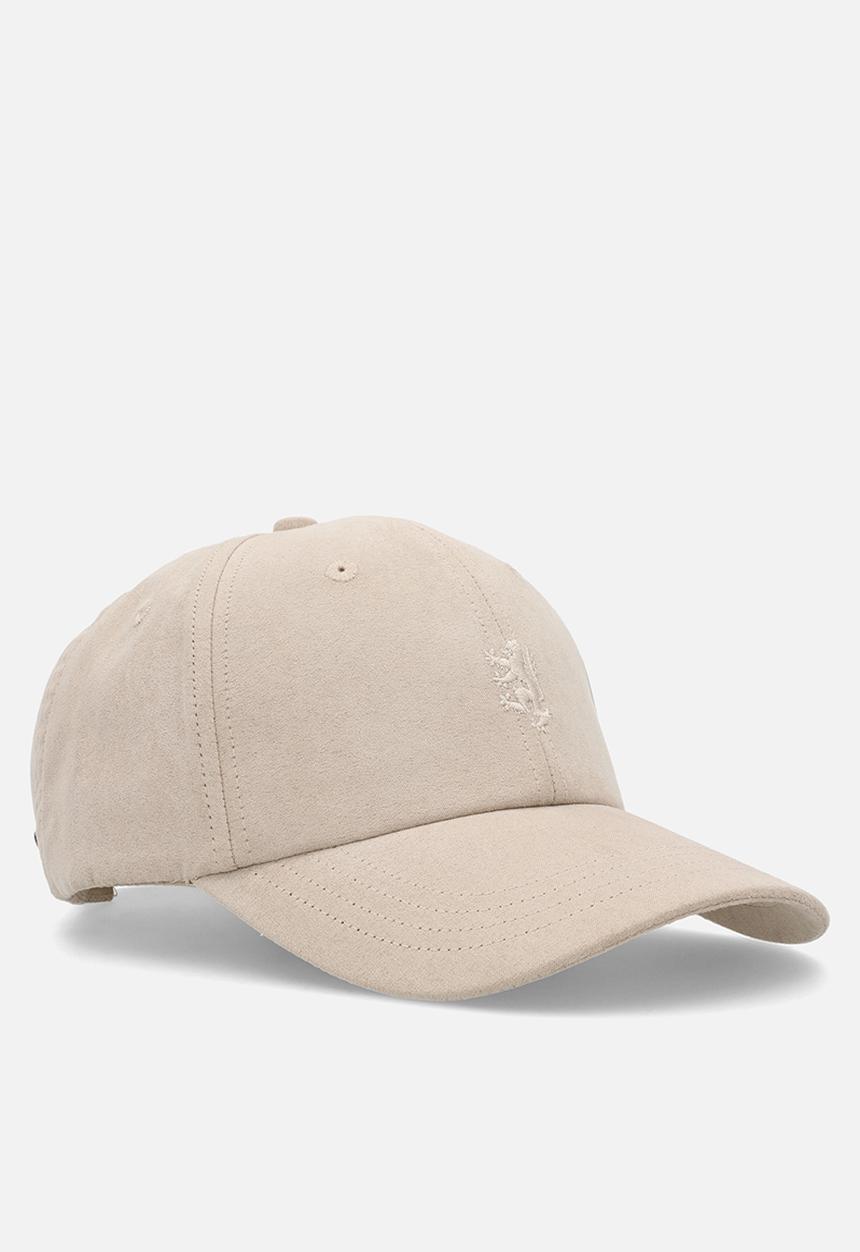 Pringle of Scotland - Pringle Keagan Suede Peak Cap - Stone