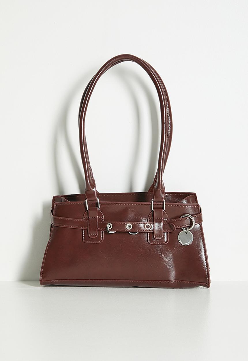 Tessa Design - Valen Belted Top Handle Bag - Brown