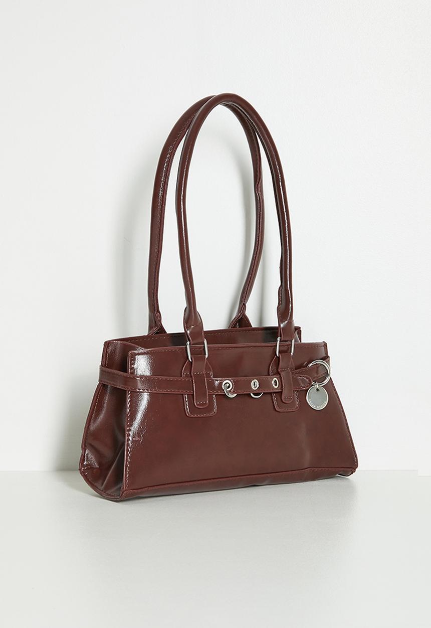 Tessa Design - Valen Belted Top Handle Bag - Brown