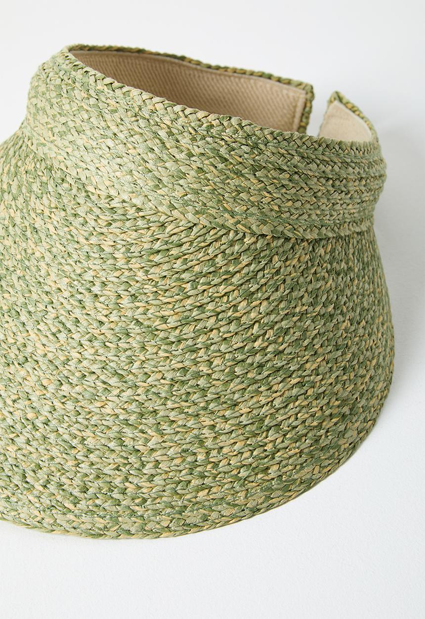Tessa Design - Promise Woven Wide Peak Visor - Green