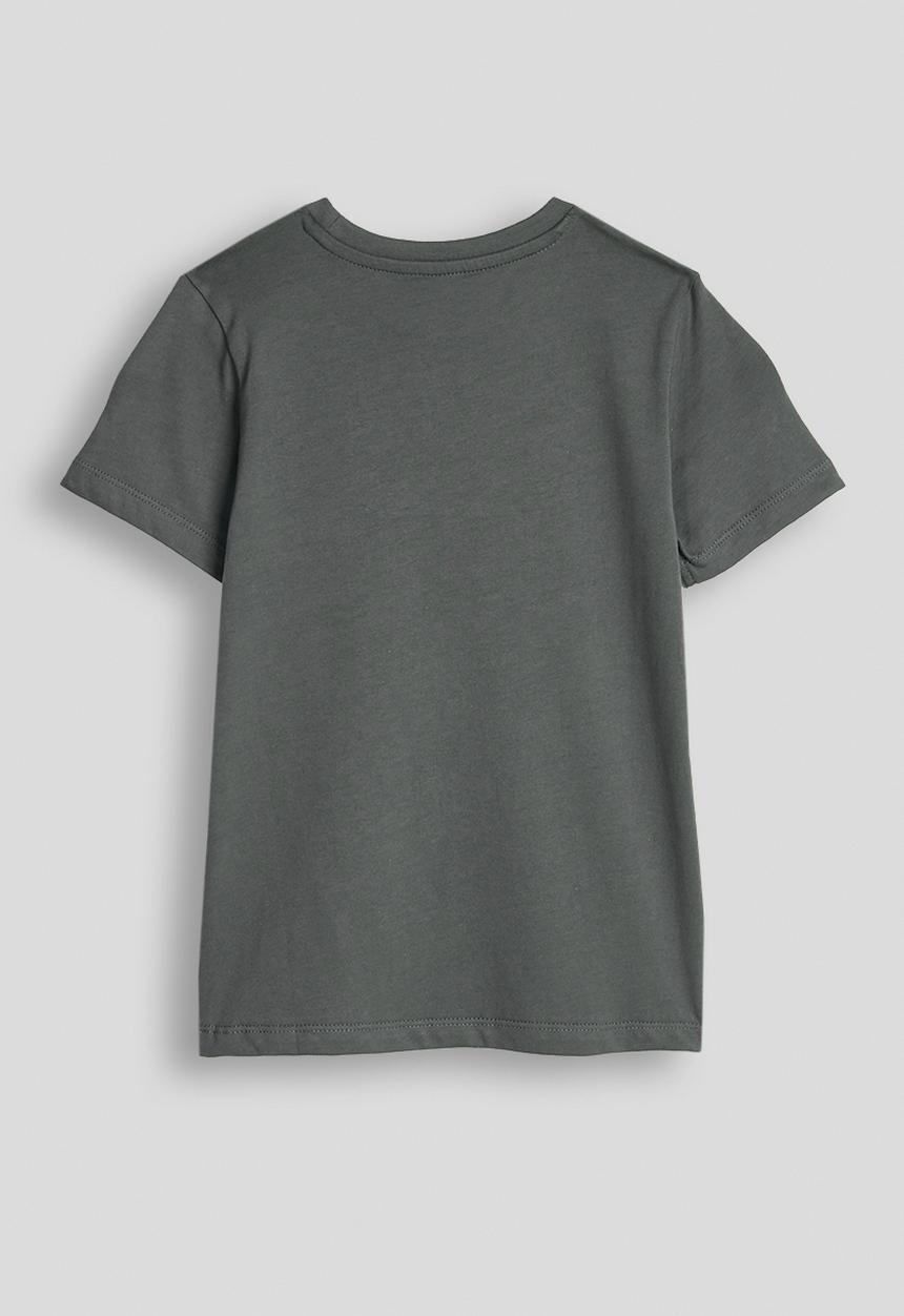 POLO - Boys Jake Printed Ss Tee - Gunmetal
