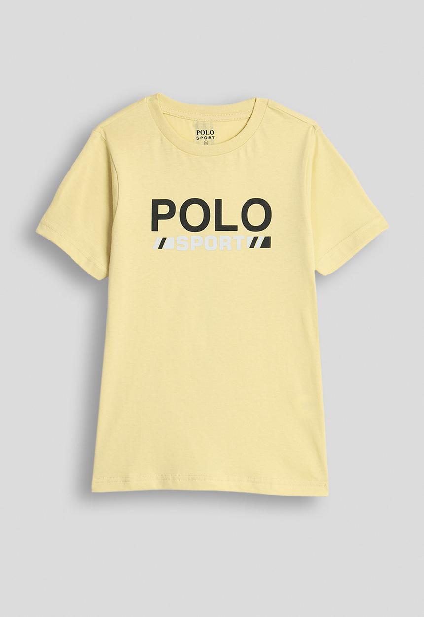 POLO - Boys Bongani Sport Printed Ss Tee - Desert
